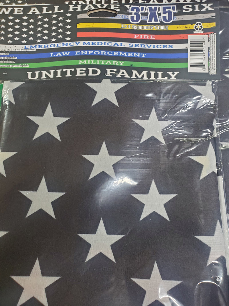 We All Have Your Six Police Law USA Memorial 3'X5' Flag ROUGH TEX® 100D American Blue Line