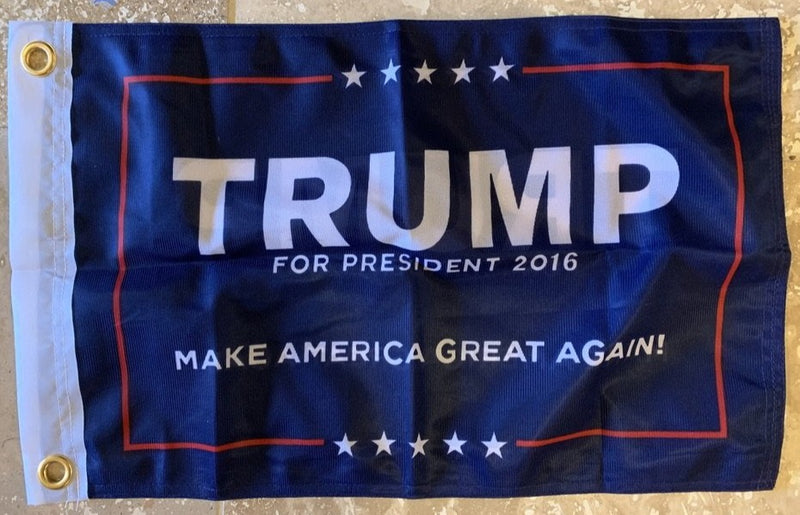 Trump For President 2016 M A G A Flag With Grommets KNIT- 12''X18'' Rough Tex®