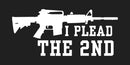 I Plead the 2nd Amendment Assault Rifle Bumper Sticker