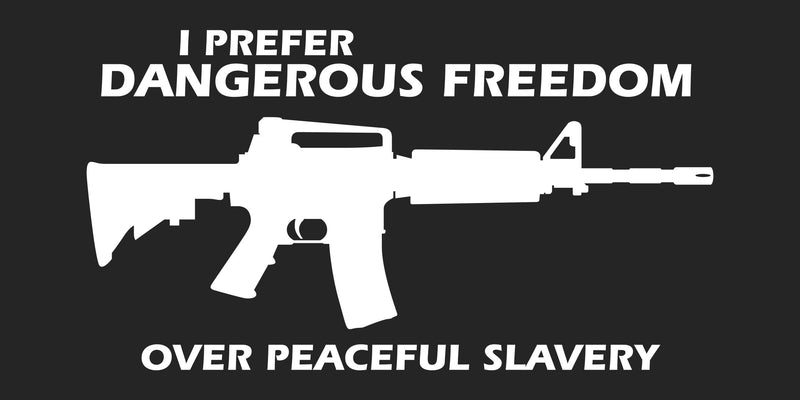 FREEDOM OVER SLAVERY GUN RIGHTS BUMPER STICKER PACK OF 50 BUMPER STICKERS MADE IN USA WHOLESALE BY THE PACK OF 50!