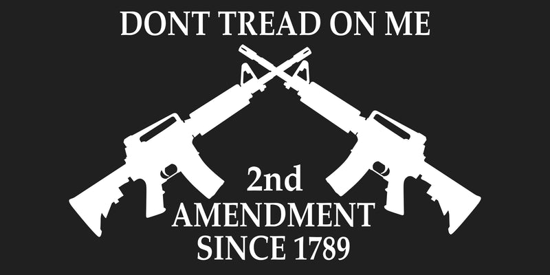 Don't Tread On Me Crossed Rifles 2nd Amendment 1789 Bumper Sticker