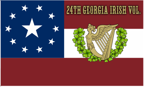 24th Georgia Irish Volunteers 3'X5' Flag Rough Tex® 100D