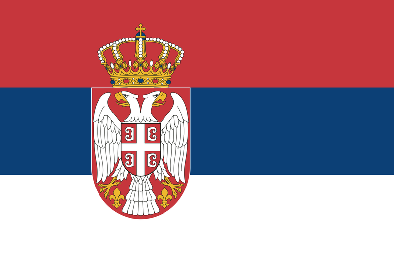 Serbia Flag With Grommets 12'X18' Rough Tex® 100D