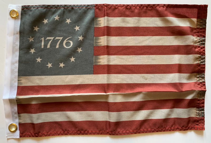 Vintage Betsy Ross 1776 12"X18" Flag With Grommets Rough Tex ® 100D