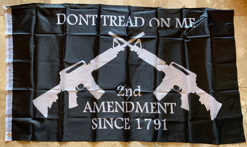 2nd Amendment Since 1791 Don't Tread On Me M4 Black Flag 3'X5' Rough Tex® 68D Nylon