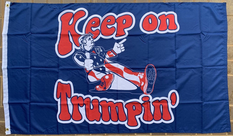Keep On Trumpin' Blue  3'X5' Flag Rough Tex®68D Nylon