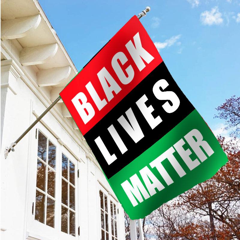 Black Lives Matter Pan African House Flag W/ Sleeves & Tab - 3'X5' Double Sided Rough Tex® 100D