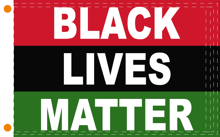 2'X3' 100D BLACK LIVES MATTER FLAG