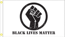 2'X3' 100D BLACK LIVES MATTER WHITE FLAG