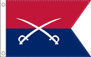 2'X3' 100D CUSTER CAVALRY GUIDON FLAG