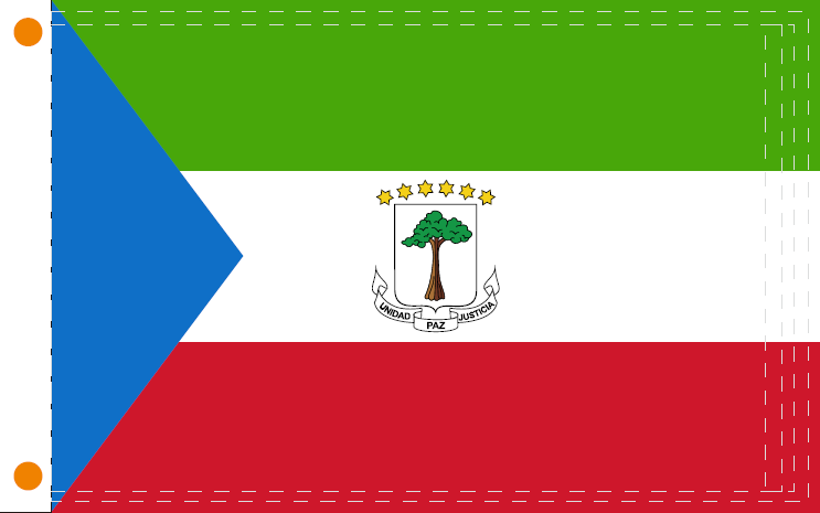 2'X3'100D EQUATORIAL GUINEA FLAG