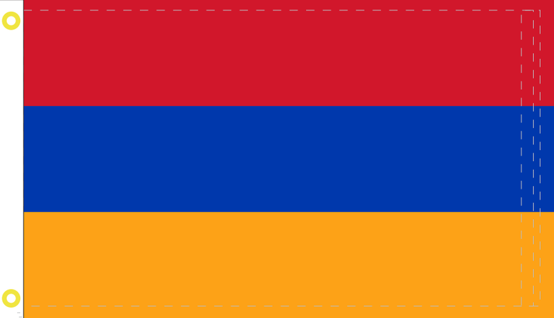 2'X3' 100D FLAG OF ARMENIA