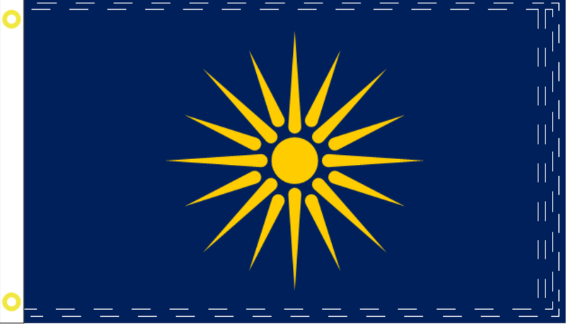 2'X3' 100D GREEK MACEDONIA FLAG