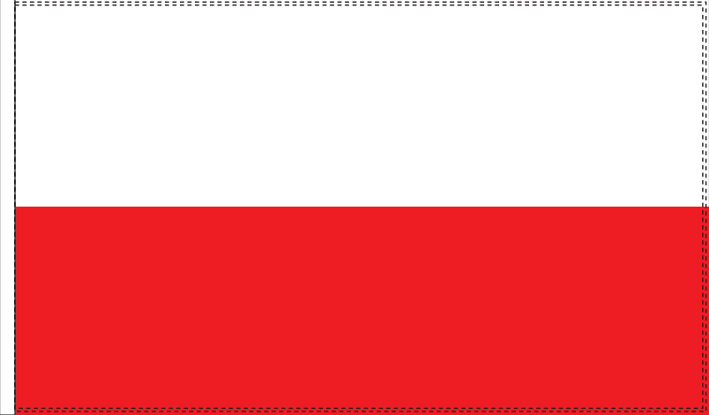 2'X3' 100D POLAND-CIVIL FLAG