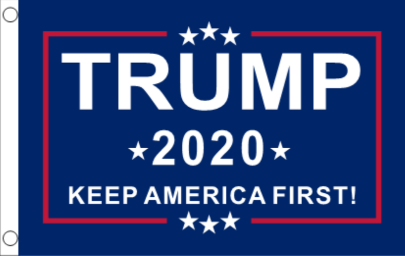 TRUMP 2020 KAF KEEP AMERICA FIRST STARS BLUE SINGLE-SIDED  2'X3' Rough Tex® 100D