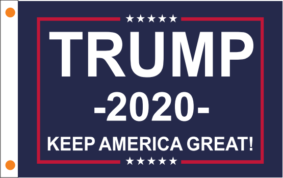Trump 2020 KEEP AMERICA GREAT 100D 2x3 Feet Flag Rough Tex ® Large Boat Flag Or Under the USA Flag