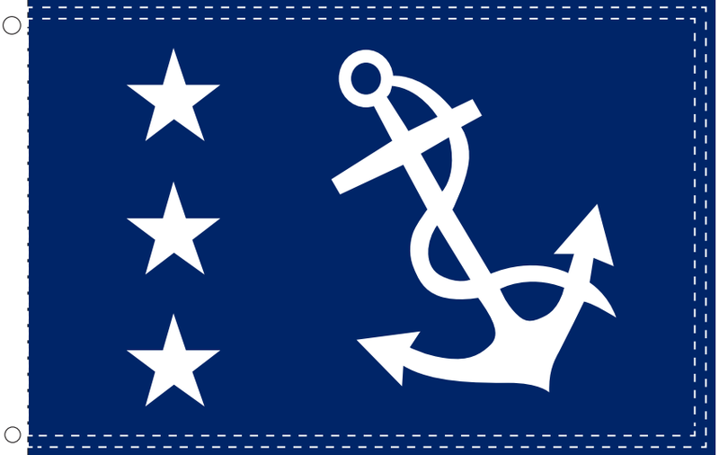 United States Yacht Club Past Commodore Ensign 2'x3' 100D Flag Rough Tex ®