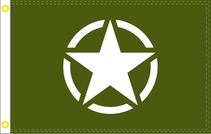 ORIGINAL OLD ARMY STAR WWII 2x3 Feet 100D ROUGH TEX ® FLAG