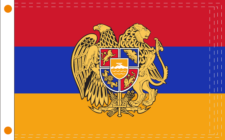 ARMENIA PRESIDENT ROYAL 2x3 Feet 100D ROUGH TEX ® FLAG