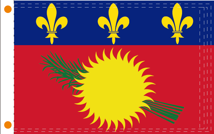 Guadeloupe 2'x3' 100D Flag Rough Tex ®