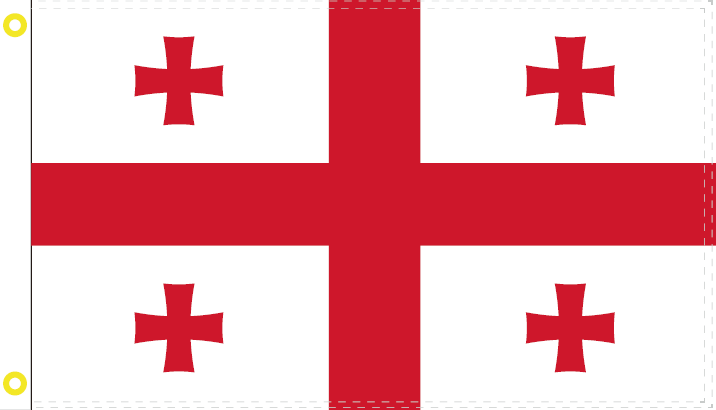 Georgia Knights Templar 5 Crosses 2'x3' 100D Flag Rough Tex ®