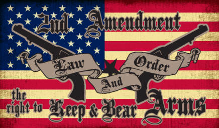 2nd Amendment USA Law And Order Vintage 3'X5' Flag Rough Tex® 100D AMERICAN 50 Stars NRA