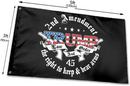 2nd Amendment TRUMP LAW & ORDER 45 Right to Bear Arms Flag ROUGH TEX® 100D 3x5 Feet Flag