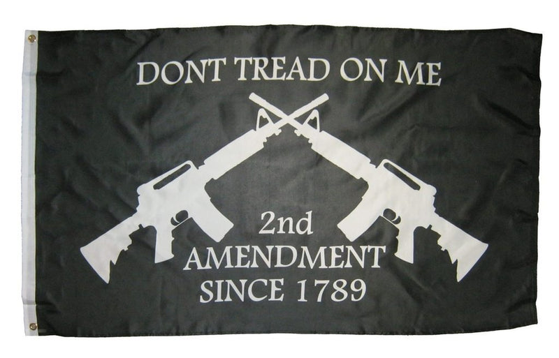 2nd Amendment Don't Tread On Me Since 1789 3'X5' Flag ROUGH TEX® 100D Blackout