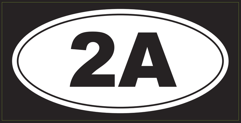 2nd Amendment 2A Oval Bumper Sticker