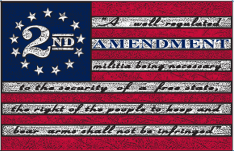 2nd Amendment Betsy Ross 12"x18" Stick Flag ROUGH TEX® 100D 30" Wooden Stick