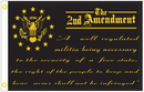 2nd Amendment Black 12"x18" Flag ROUGH TEX® 100D With Grommets