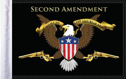 2nd Amendment Eagle 3'X5' Flag ROUGH TEX® 100D