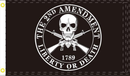 2nd Amendment Liberty Or Death Black 3'X5' Flag ROUGH TEX® 100D