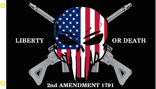 2nd Amendment Punisher 1791 3'X5' Flag ROUGH TEX® 100D