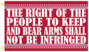 Second Amendment Red 3'X5' Flag Rough Tex® 100D