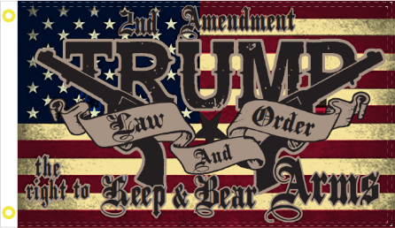 Trump 2nd Amendment USA 3'x5' Flag ROUGH TEX® 100D