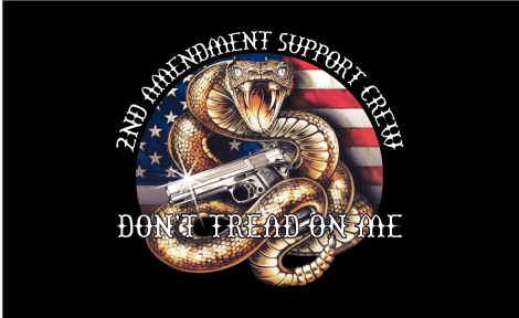 2nd Amendment Support Crew USA 3'x5' Flag ROUGH TEX® 68D Nylon Don't Tread on Me NRA