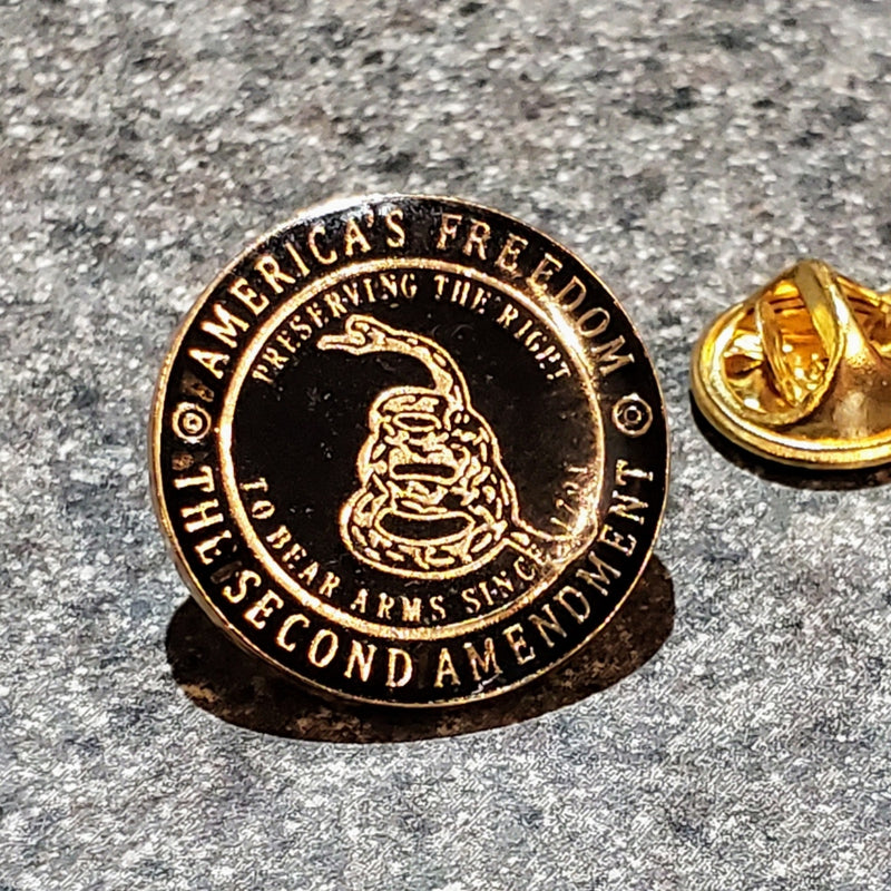 The Second Amendment Gadsden- Cloisonne Hat & Lapel Pin