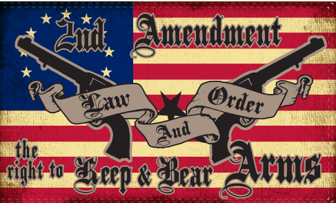 2nd Amendment Betsy Ross Law And Order Vintage 3'X5' Flag Rough Tex® 100D USA AMERICAN 13 Stars NRA