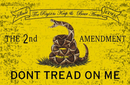 2nd Amendment Don't Tread on Me 3'X5' Vintage Rough Tex The Second Amendment Flag Rough Tex® 100D Live Gadsden Right to Bear Arms