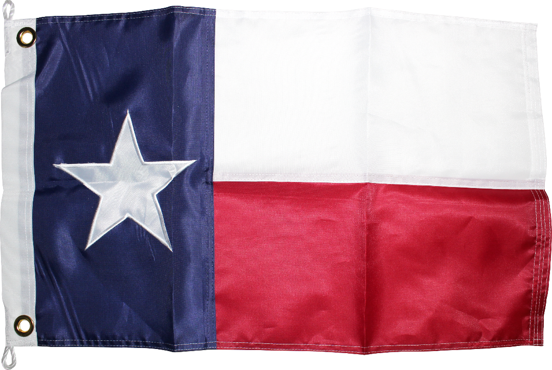 Texas 16x24 inches Boat Flags Dura-Lite ™ 300D Nylon Embroidered