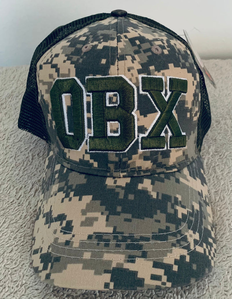 OBX Outer Banks Digital Camo Embroidered Cap Mesh Back