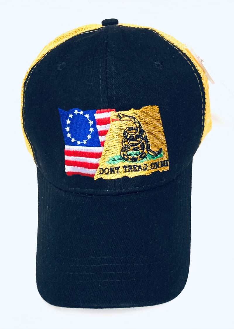 Betsy Ross Gadsden Black Mesh Back Cap