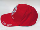 Fire Department Red Cap First In Last Out Shadow FD Hat