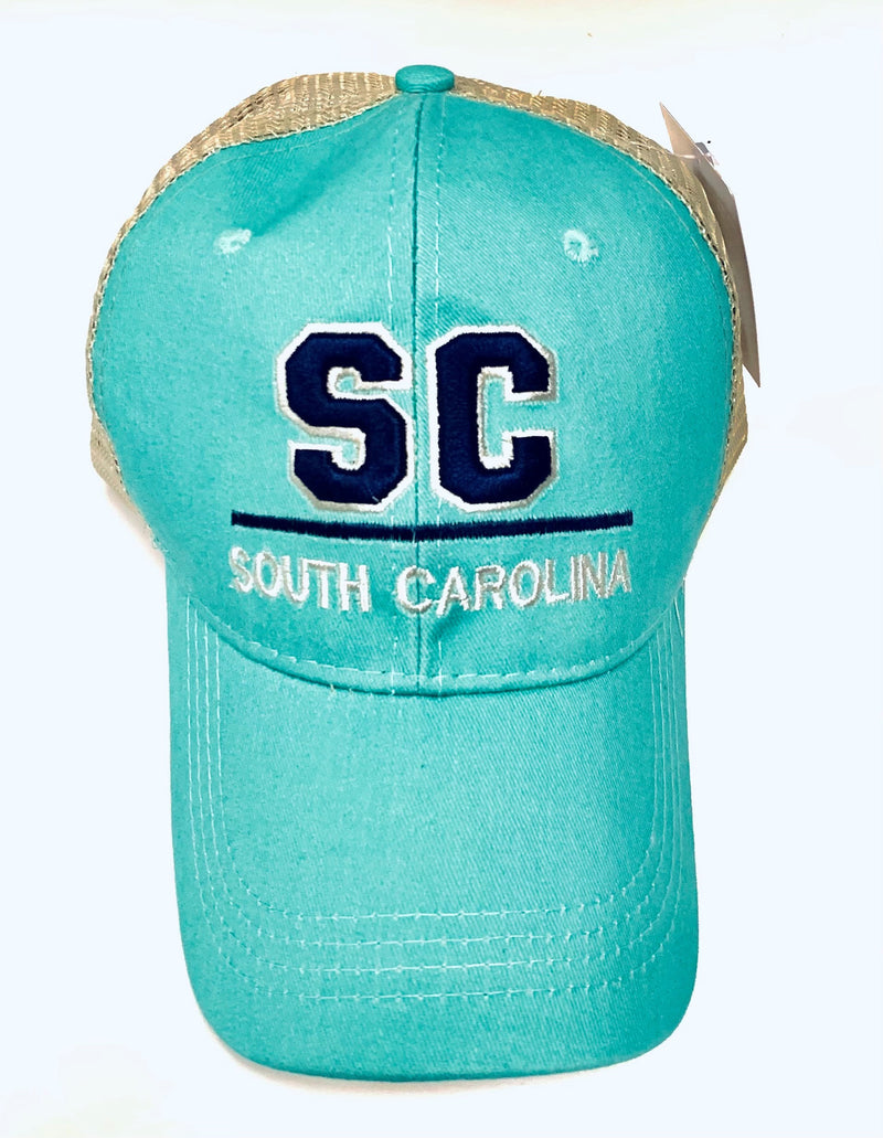 South Carolina Lake Blue Mesh Back Cap SC TRUCKER STYLE