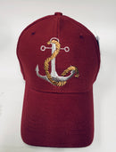 Anchor Dark Red Denim Cap Nautical Yacht Club