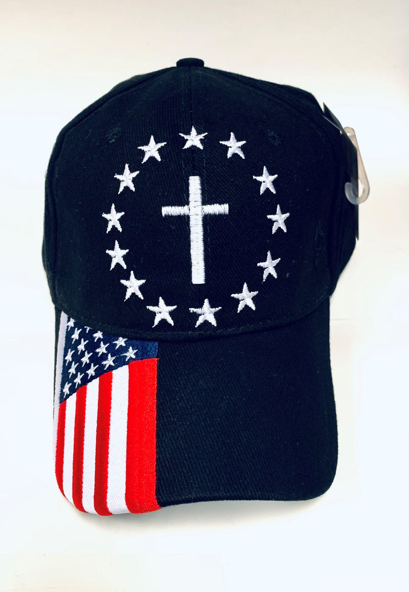 USA Cross Black Cap