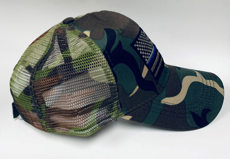 USA Police Memorial Camo Mesh Back Cap