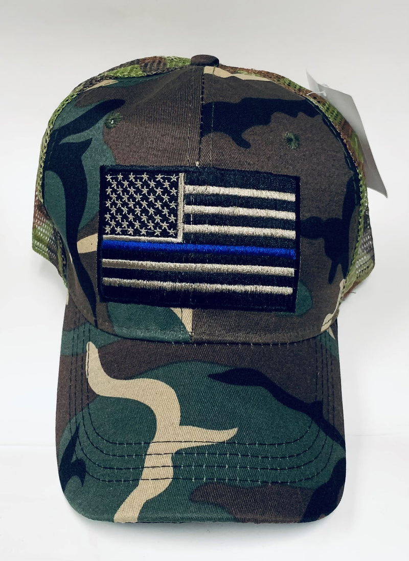 USA Police Memorial Camo Mesh Back Cap