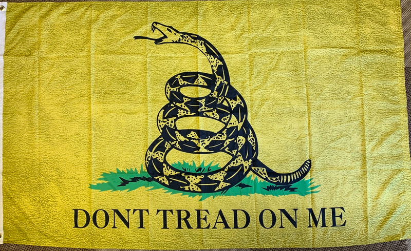 Gadsden Vintage Original (Don't Tread On Me) Flag With Grommets 12'X18' Rough Tex® 100D